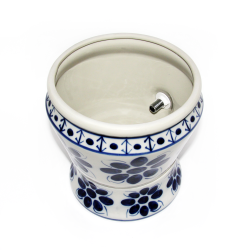 Filtro por gravidade colonial em porcelana, branco e azul, 4 litros Filtro por gravidade colonial em porcelana, branco e azul, 4 litros