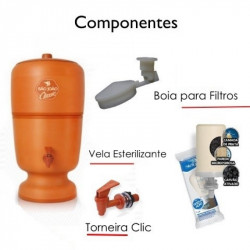 Purificador filtro de barro São João Classic 5L com vela tripla ação e boia - Stéfani Purificador filtro de barro São João Classic 5L com vela tripla ação e boia - Stéfani
