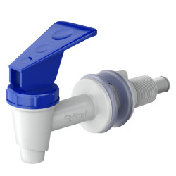 Torneira Stéfani para bebedouros, branca e azul Torneira Stéfani para bebedouros, branca e azul