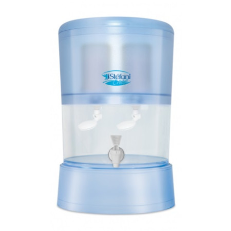 Purificador filtro plástico por gravidade Cristal Plus 8 L com 2 velas Tripla Ação e boias - Stéfani
