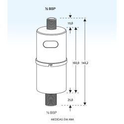 Refil Zuflow, roscas 1/2" x 1/2", para bebedouros de pressão Refil Zuflow, roscas 1/2" x 1/2", para bebedouros de pressão