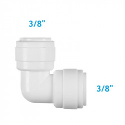 Conector cotovelo (emenda) de engate rápido p/ mangueiras de 3/8"