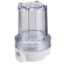 Carcaça transparente 5" rosca plástica 1/2" para filtros de água BBI Carcaça transparente 5" rosca plástica 1/2" para filtros de água BBI