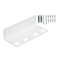 Suporte de parede duplo metálico para carcaças de filtros de água com kit de parafusos Suporte de parede duplo metálico para carcaças de filtros de água com kit de parafusos