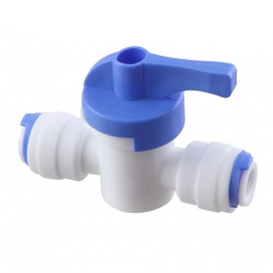 Registro mini válvula plástica com engate rápido para mangueiras de 1/4" (tubo 6,35 mm) Registro mini válvula plástica com engate rápido para mangueiras de 1/4" (tubo 6,35 mm)