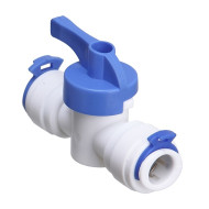 Registro mini válvula plástica com engate rápido para mangueiras de 3/8" (9,52 mm)