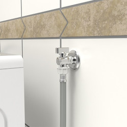 Torneira de esfera 90° com filtro cromada rosca 3/4" x 1/2", Blukit Torneira de esfera 90° com filtro cromada rosca 3/4" x 1/2", Blukit