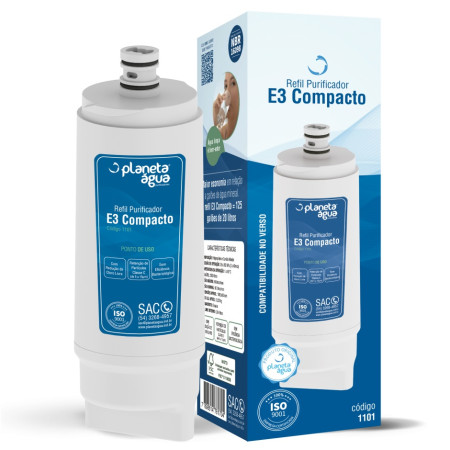 Refil E3 Compacto para purificadores de água IBBL Avanti e Mio - Planeta Água