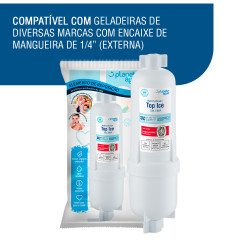 Refil Top Ice para refrigeradores side by side, máquinas de café e outros com mangueira 1/4" Refil Top Ice para refrigeradores side by side, máquinas de café e outros com mangueira 1/4"